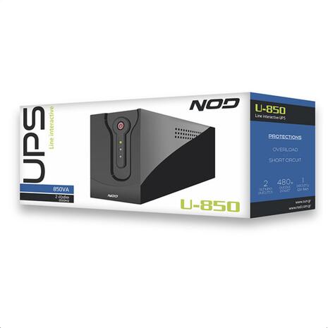 UPS NOD U-850 Line-Interactive 850VA 480W με 2 Schuko Πρίζες